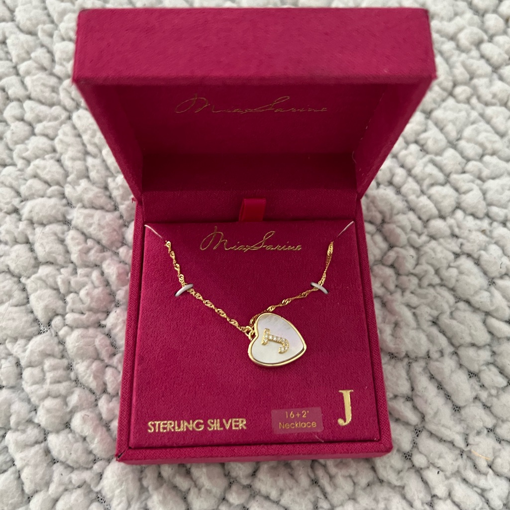 New Mia Sarine Necklace With The Letter J
